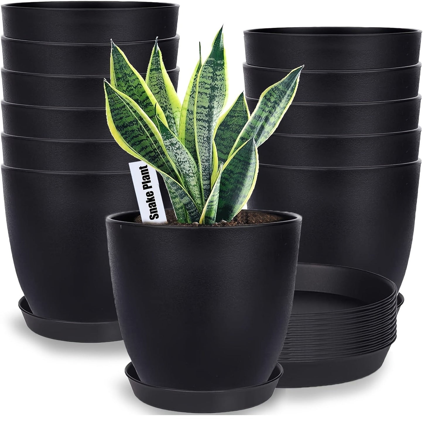 Bloempot Set - GreenBloom - Klassiek Design - Binnen/Buiten Gebruik