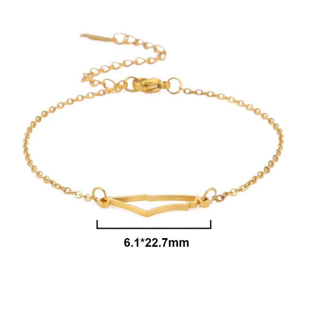 Goud Vergulde Armband - Auriora - Elegante Pols Sieraad - Minimalistisch Cadeau voor Haar