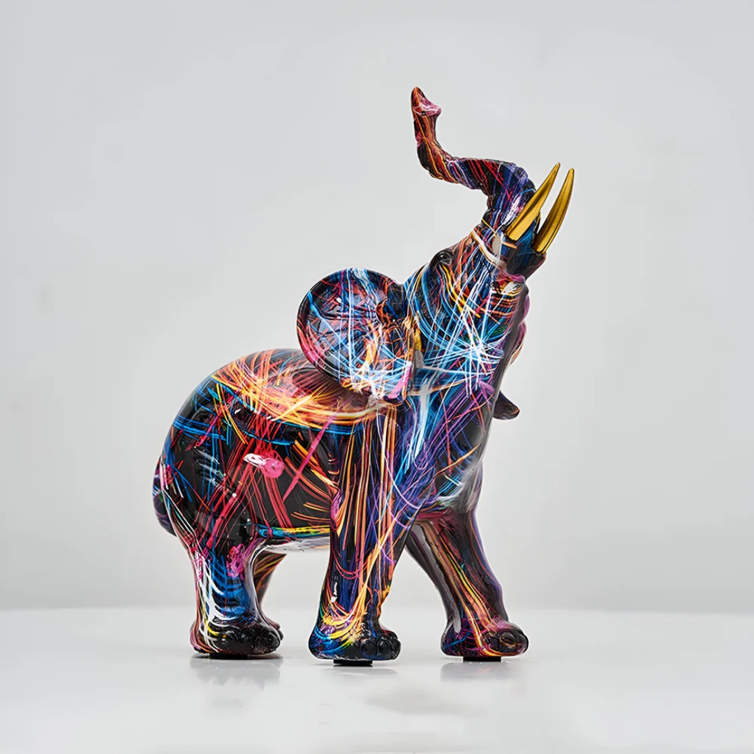 Olifant Beeld - MajestiArt - Artistieke Sculptuur - Woondecoratie