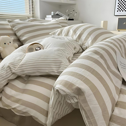 Beddengoed Set - CozyNest - Gestreept Design - Zachte Comfort