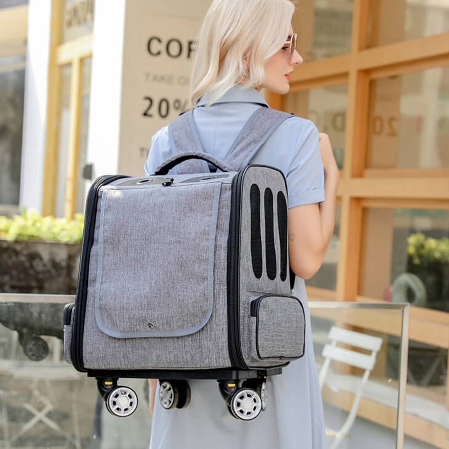 Huisdier Reisrugzak - PawVoyager - Opvouwbaar Ontwerp - Trolley Compatibel