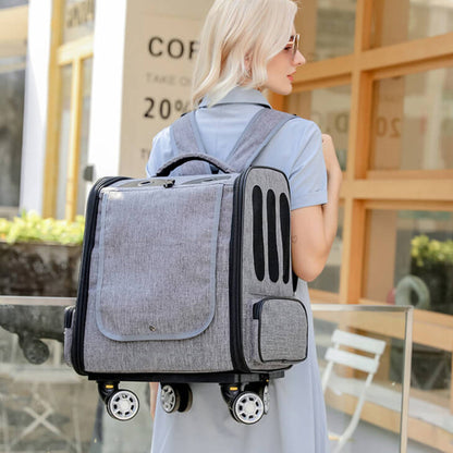 Huisdier Reisrugzak - PawVoyager - Opvouwbaar Ontwerp - Trolley Compatibel