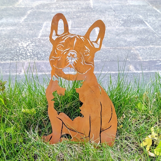 Tuinsteker - RustiPet - Franse Bulldog - Weerbestendige Decoratie