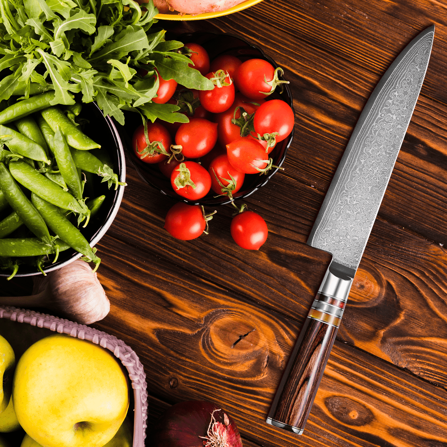 Koksmes - BladeMaster - Damascusstaal - Ergonomisch Handvat