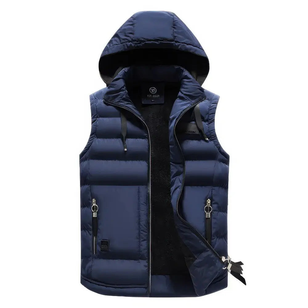 Mouwloos Jack - HeatWave - Afneembare Muts - Winter Vest