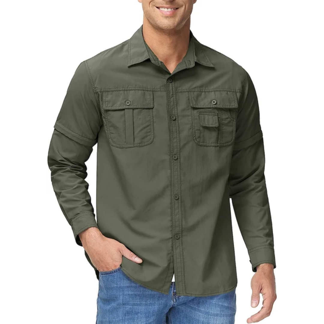 Shirt - OutdoorGear - Ritsmouwen - Comfortabele Pasvorm