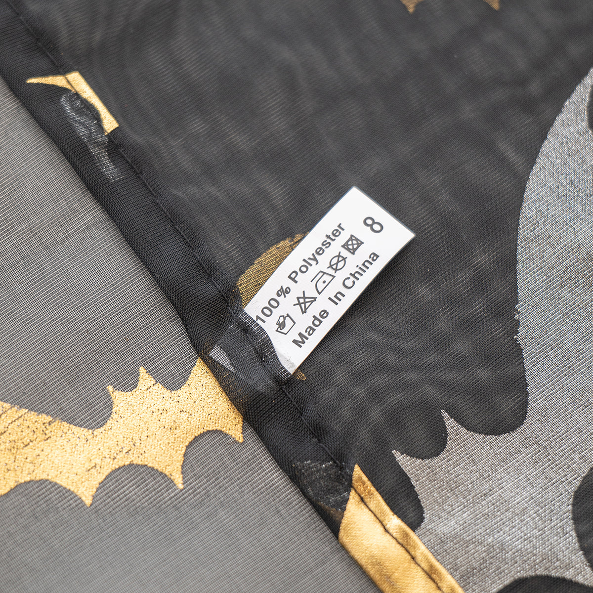 Gordijnen - GlowMax - Vleermuisprint - Transparant Polyester