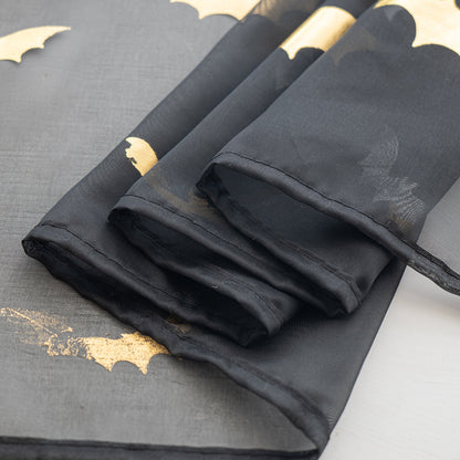 Gordijnen - GlowMax - Vleermuisprint - Transparant Polyester