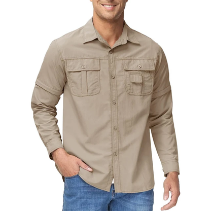 Shirt - OutdoorGear - Ritsmouwen - Comfortabele Pasvorm