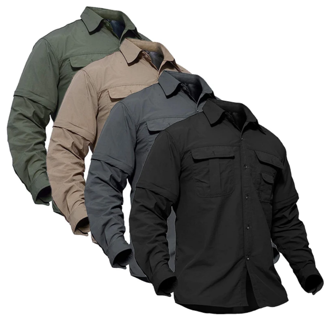 Shirt - OutdoorGear - Ritsmouwen - Comfortabele Pasvorm
