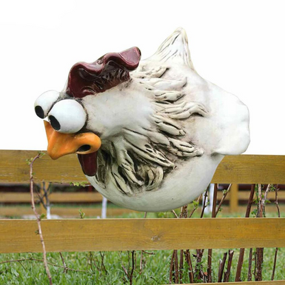 Tuindecoratie Beelden - Chickeneer - Resin Beeldhouwwerk - Boerderij Kunst