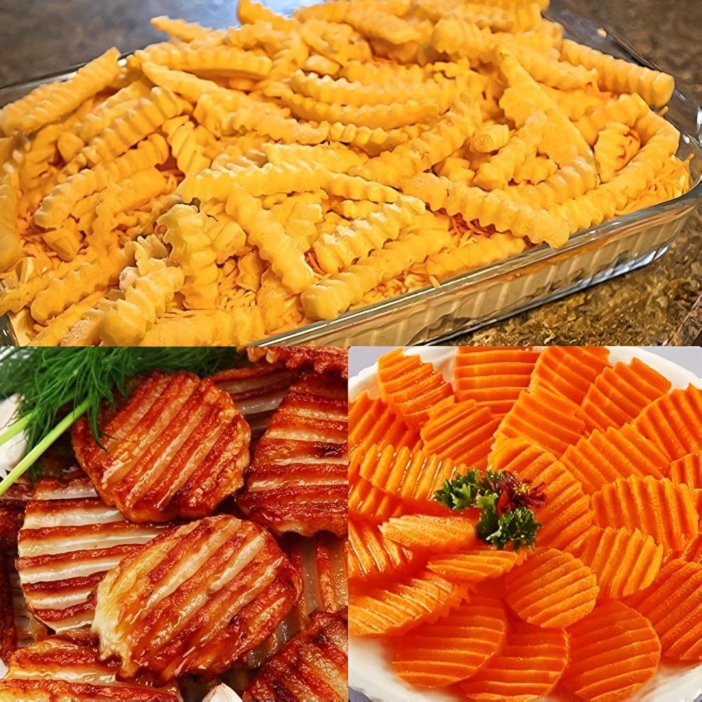 Golfsnijder - VegiSlice - Golfvormige Sneden - Makkelijke Bereiding