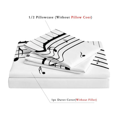 Dekbedovertrekset - MelodyLuxe - Muzikaal Design - Zacht Katoen Comfort