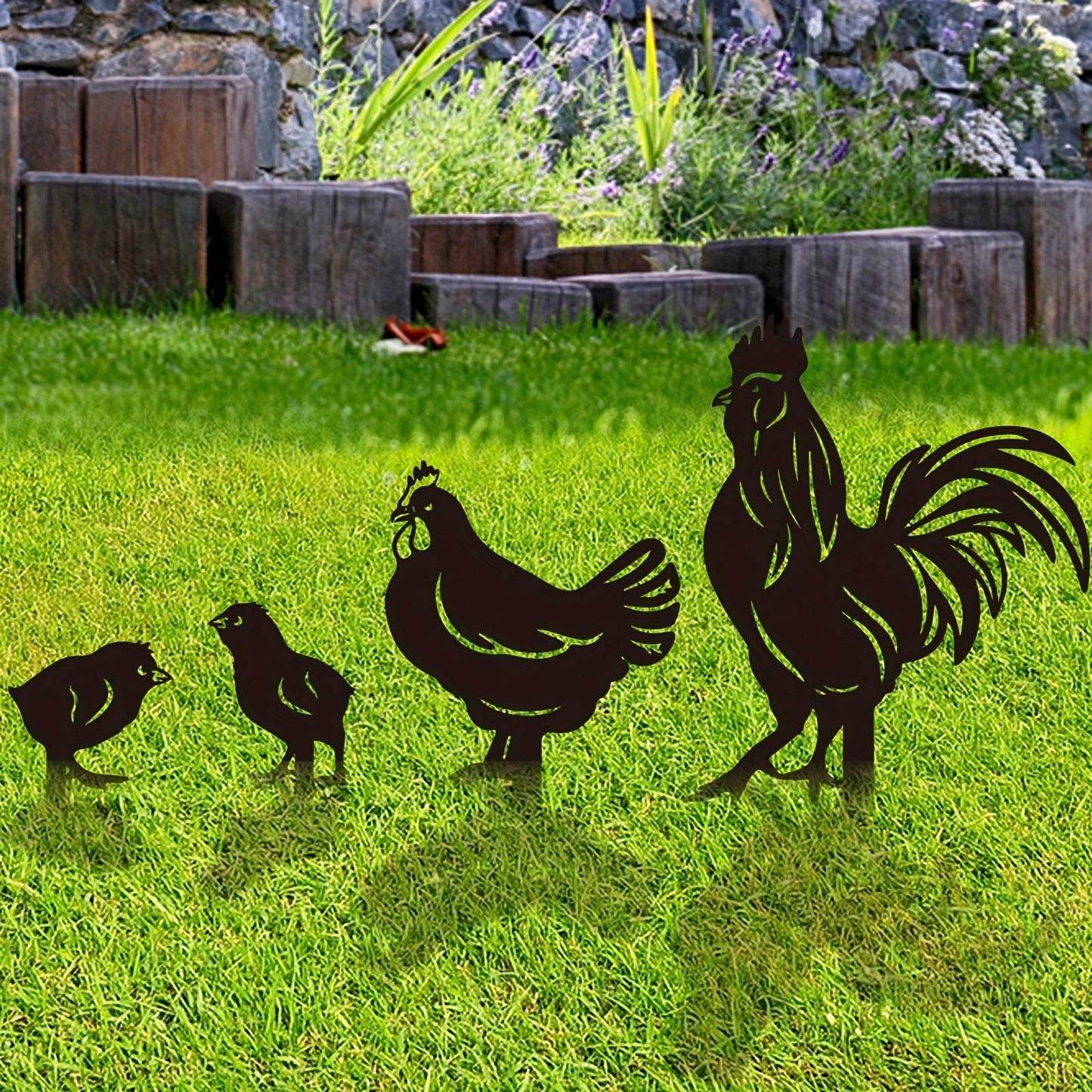 Tuin Decor - PoultryArt - Haan Silhouet - Tuinstatues