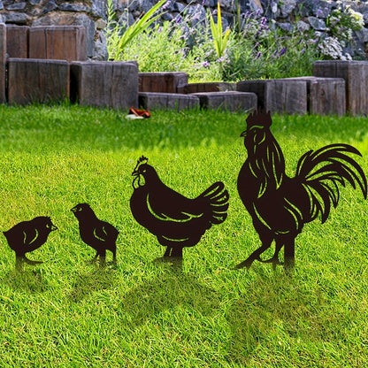 Tuin Decor - PoultryArt - Haan Silhouet - Tuinstatues