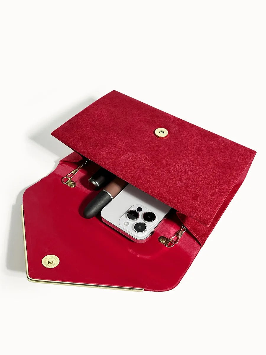 Clutch Tas - VelvetEase - Suède Stijl - Elegante Envelop