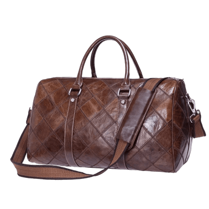 Handbagage Tas - TravelMate - Geruit Leer - Stijlvol & Duurzaam