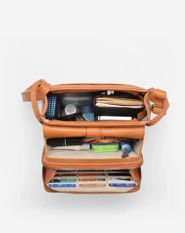 Leren Crossbody Tas - LumaBag - Stijlvol Ontwerp - Verstelbare Band