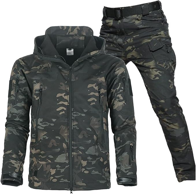 Water- en Winddichte Outdoor Set - MaxGuard - Fleece Voering - Zes Zak Ontwerp
