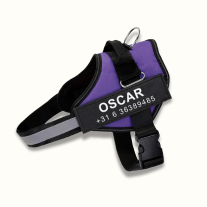 Gepersonaliseerd Hondentuigje - PawSafe - Trekvrij Ontwerp - Reflecterend en Verstelbaar