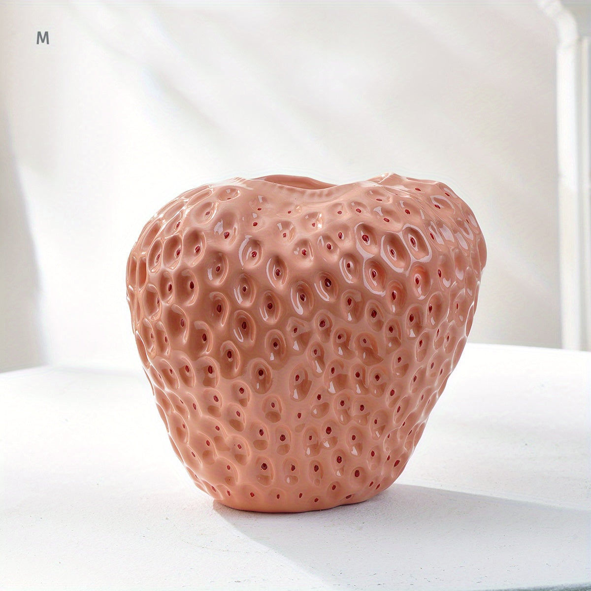 Keramische Vaas Set - FruitCraft - Aardbei Design - Elegante Woondecoratie