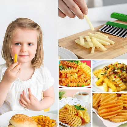 Golfsnijder - VegiSlice - Golfvormige Sneden - Makkelijke Bereiding