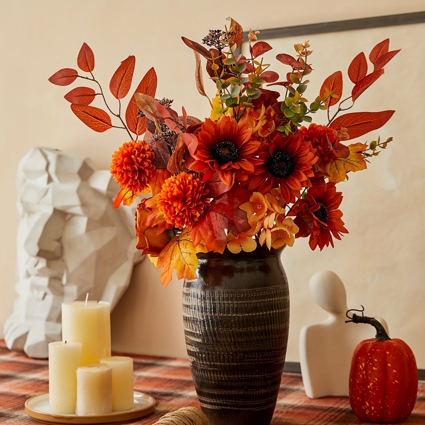 Kunstbloemenboeket - FloralArt - Vintage Design - Elegante Arrangement