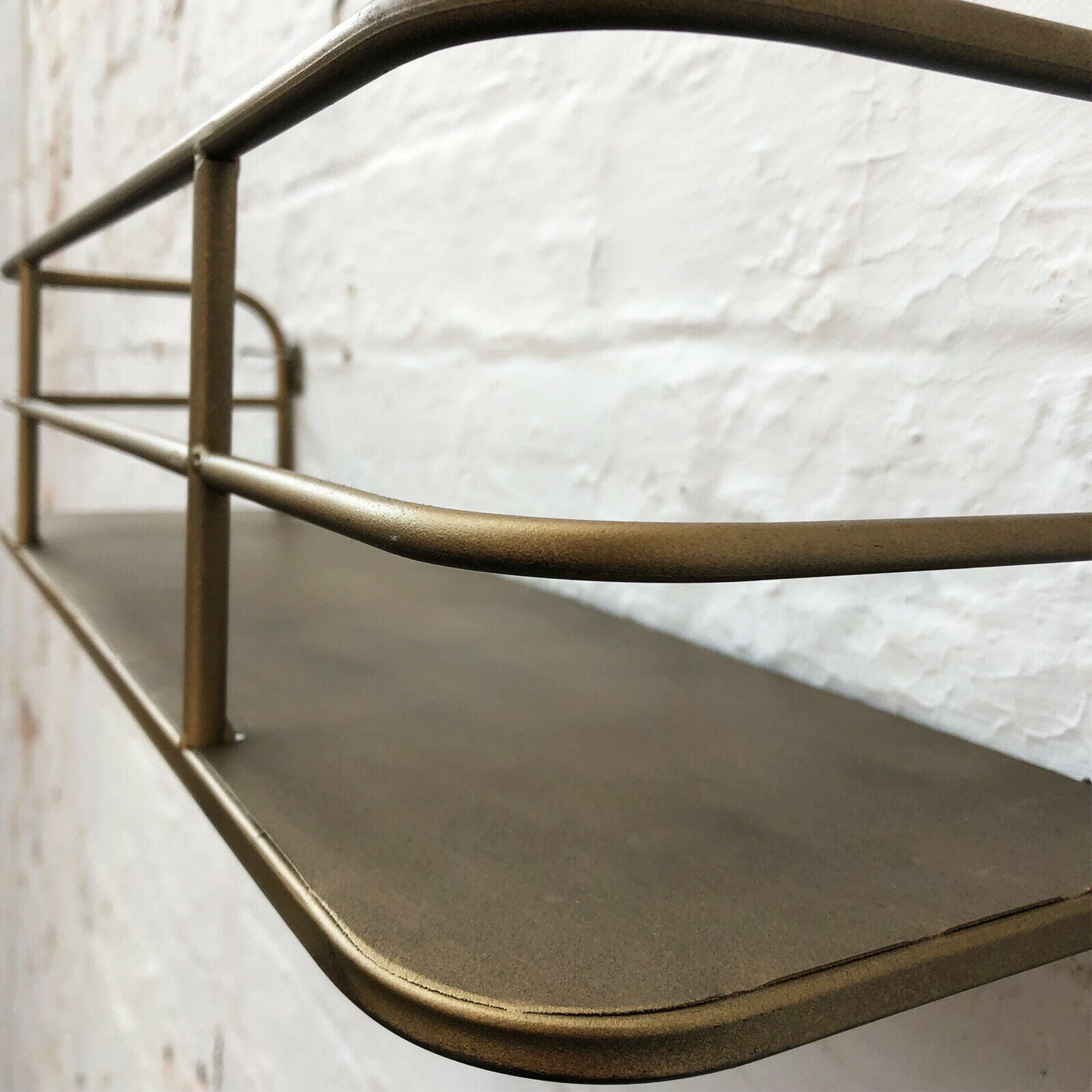 Wandplank - ForgeLuxe - Industriële Goud - Drijvend Design