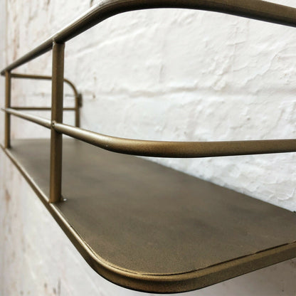 Wandplank - ForgeLuxe - Industriële Goud - Drijvend Design