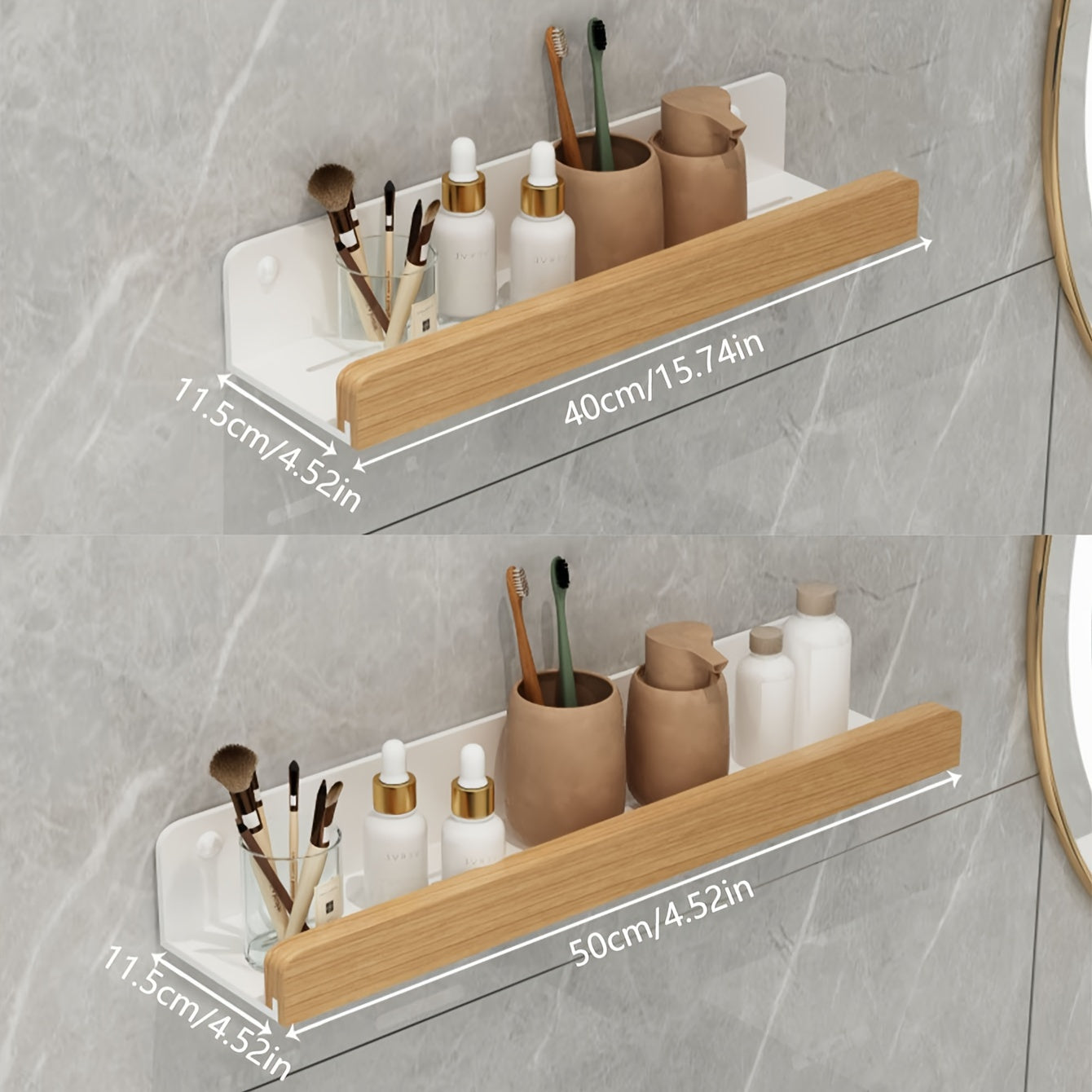 Opslagrek - RustiRack - Muurbevestigd - Douche Organizer