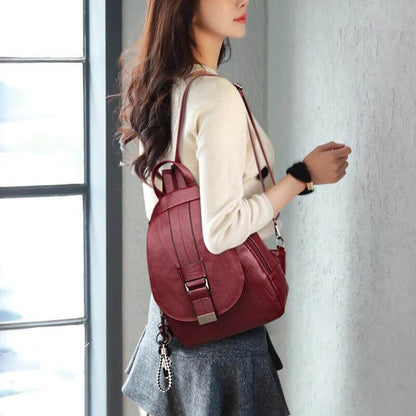 Anti-diefstal Rucksack - SecurePack - Leren Design - Dames Mode