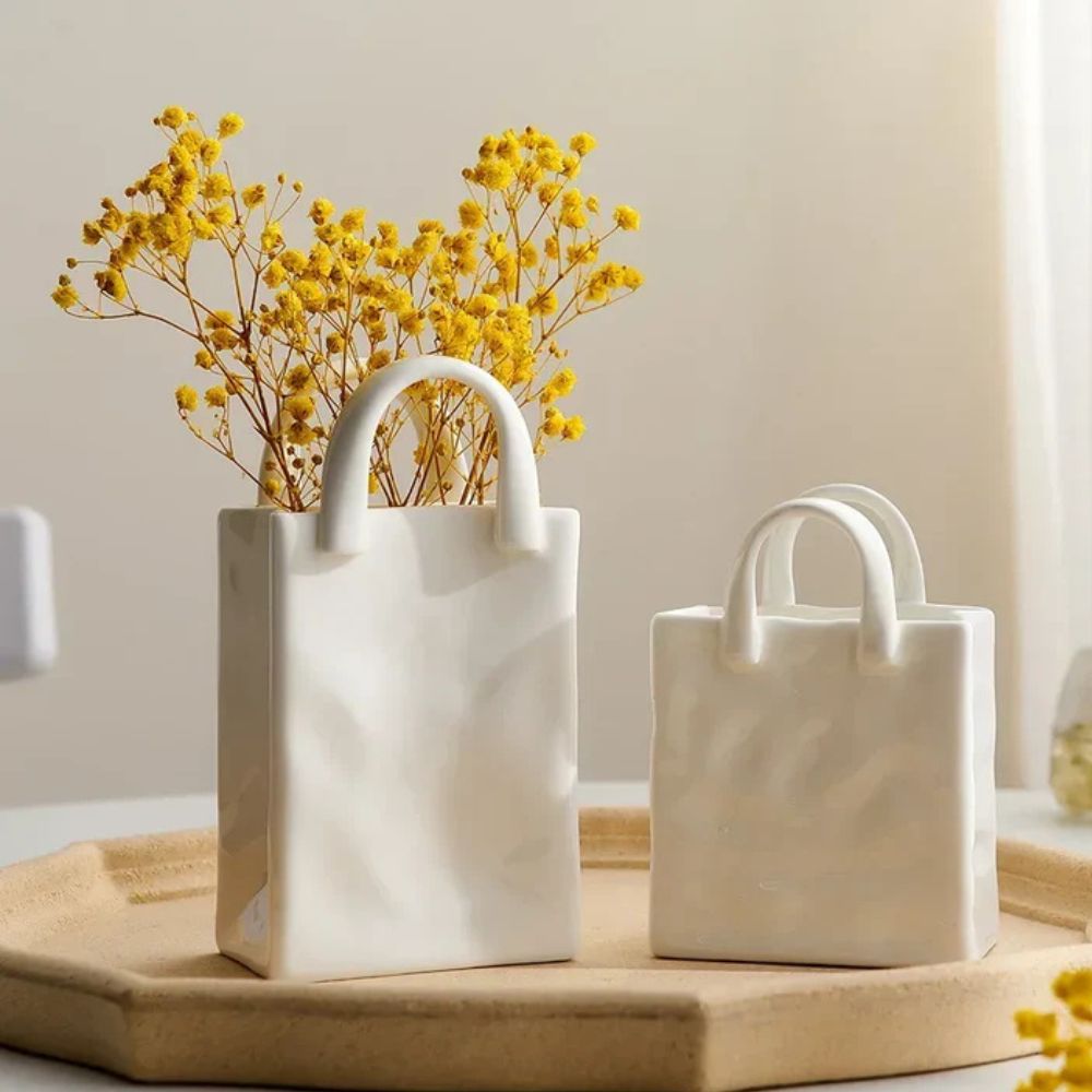 Keramische Vaas - HomeGlow - Tote-Style Design - Elegante Decor