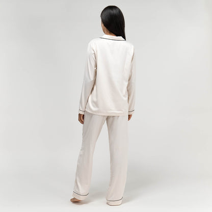 Pyjama Set - LuxeDream - Satijnen Stof - Elegante Comfort