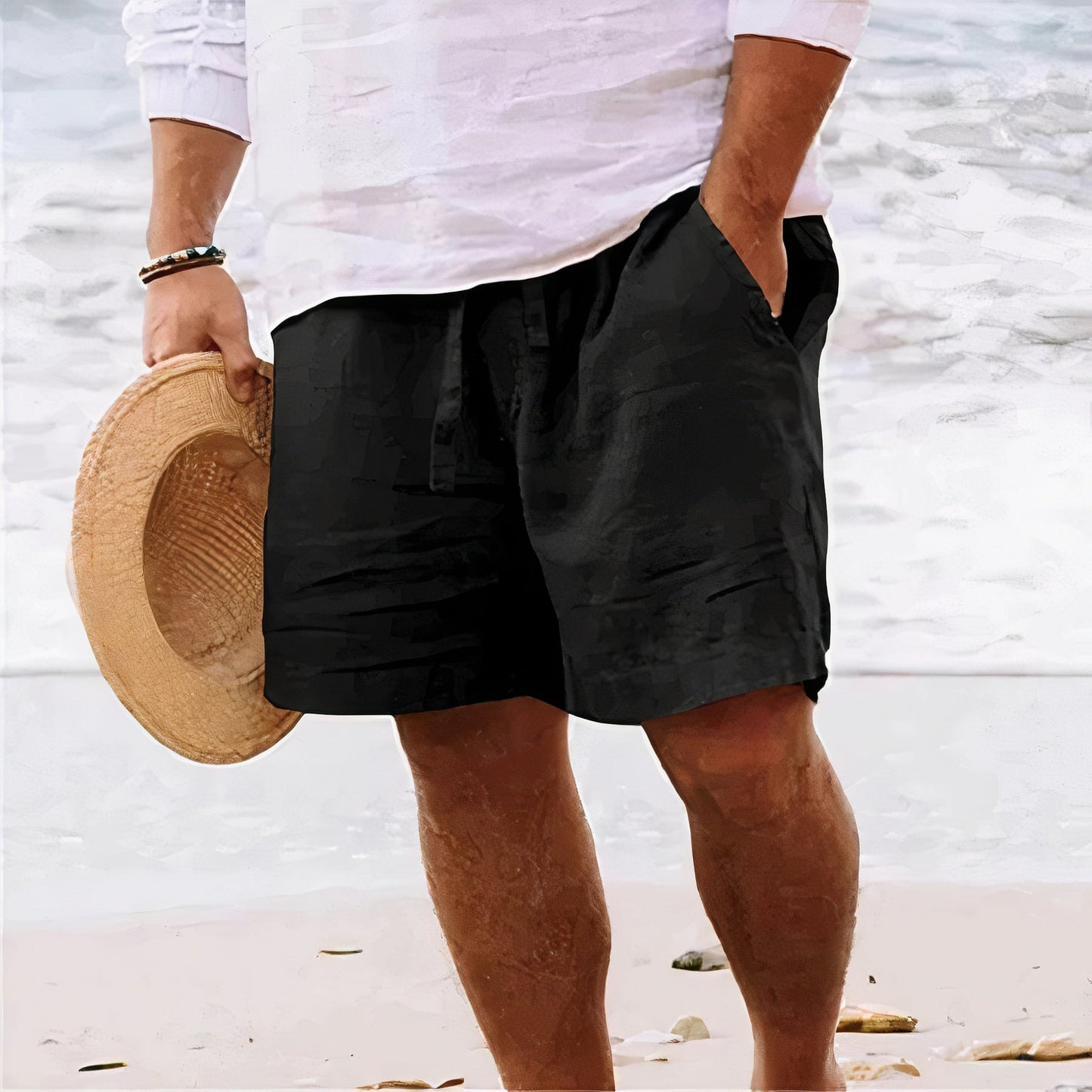 Linnen Zomershorts - Breevix - Lichtgewicht Ademend Stof - Casual Vakantie Outfit