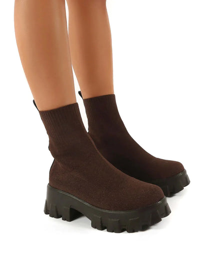 Enkellaarsjes - CozyStep - Gebreide Comfort - Stijlvolle Winter