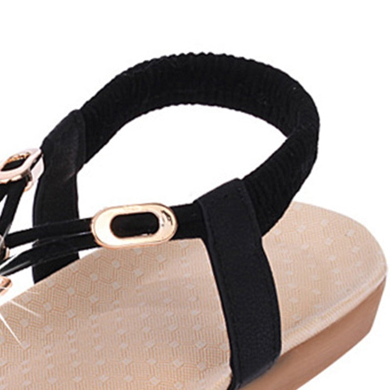 Plateau sandalen - ComfortStep - Elastische Band - Speels Detail