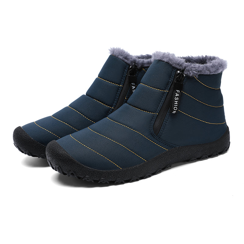Fleece-Gevoerde Barefoot Schoenen - ZipTherm - Waterdichte Warmte - Winter Comfort