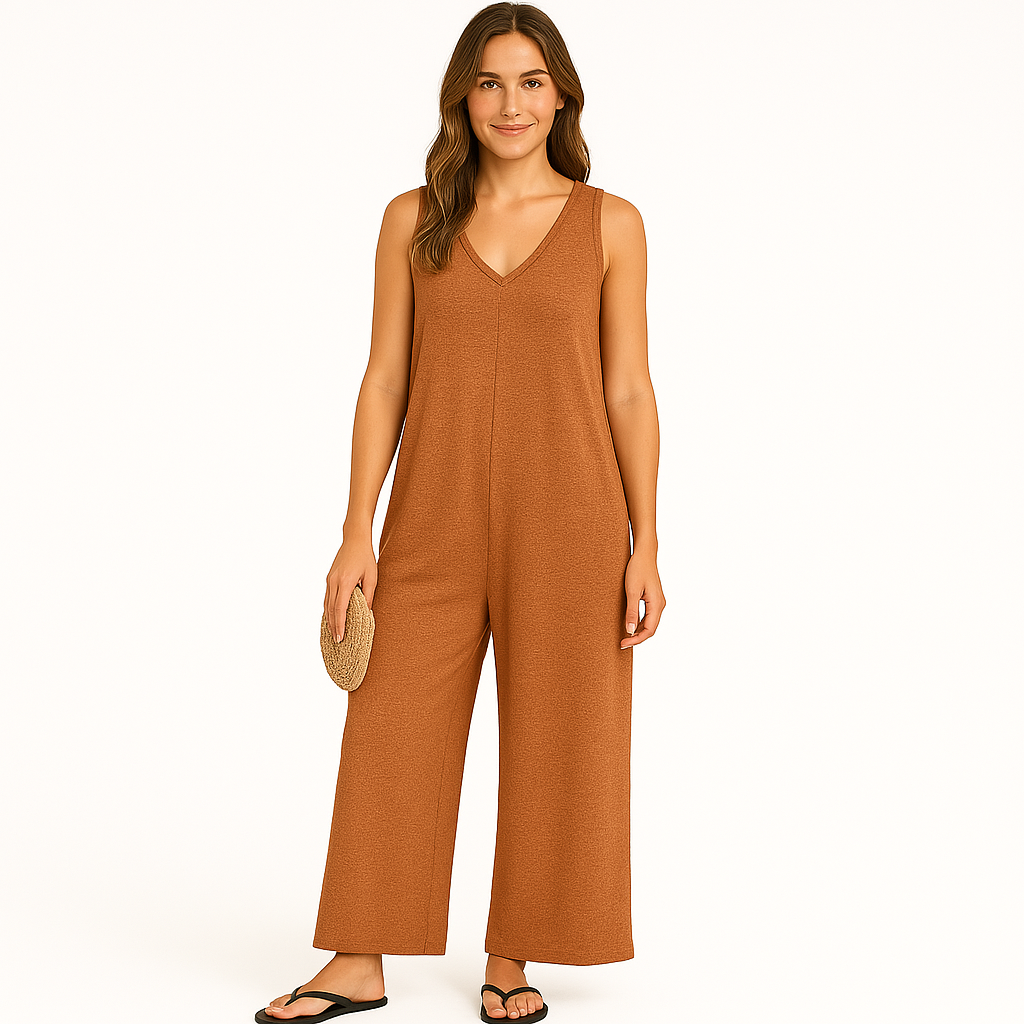 Jumpsuit - SummerFit - Mouwloos Design - V-Hals Stijl