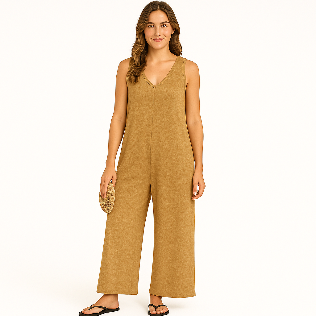 Jumpsuit - SummerFit - Mouwloos Design - V-Hals Stijl