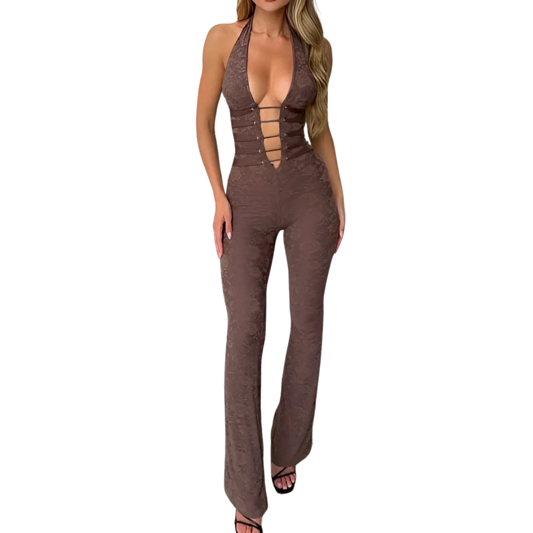 Jumpsuit - EasyFit - Mouwloos Design - Relaxed Fit
