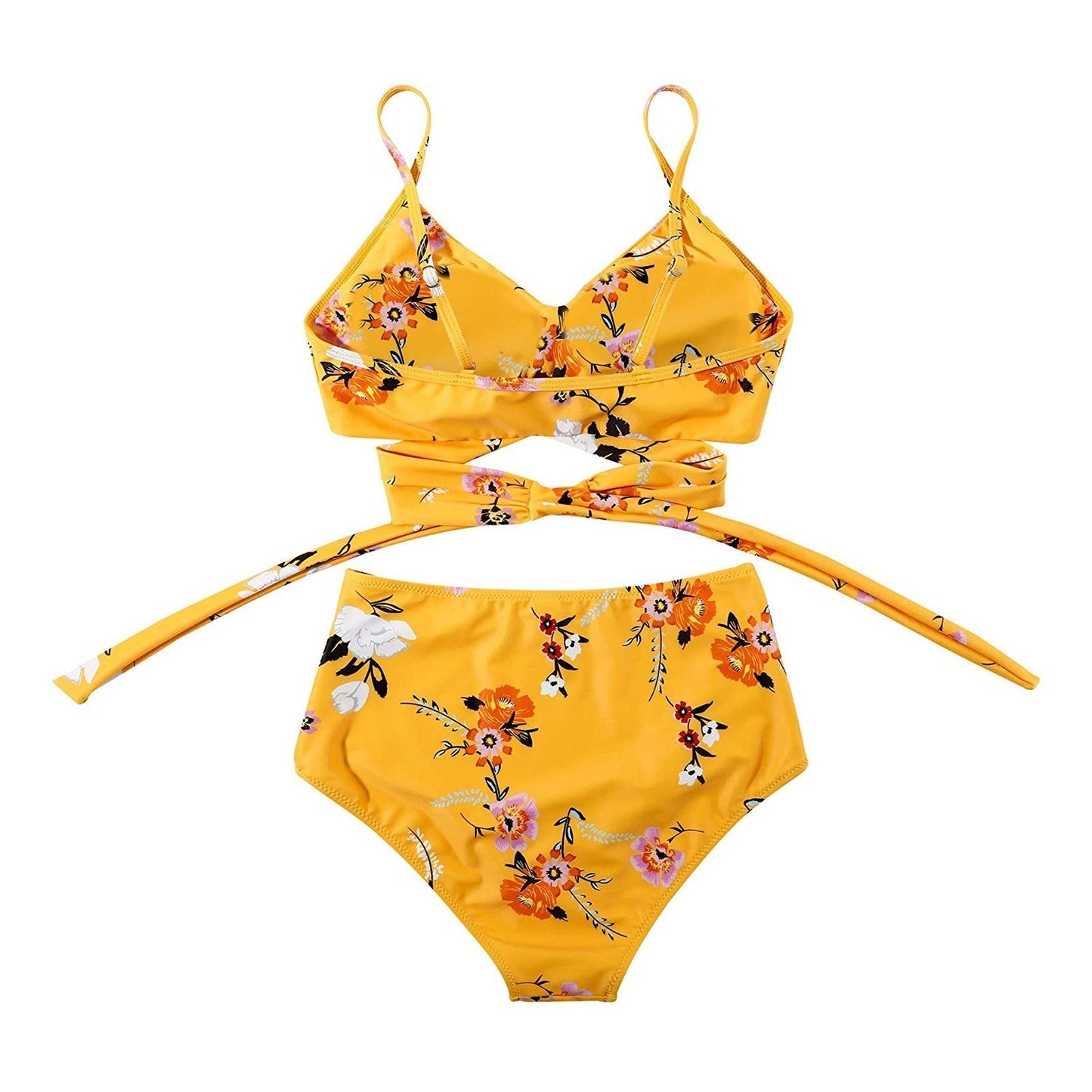 Bikiniset - SunGlow - Hoge Taille - Kleurrijk Ontwerp