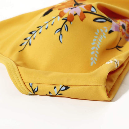 Bikiniset - SunGlow - Hoge Taille - Kleurrijk Ontwerp