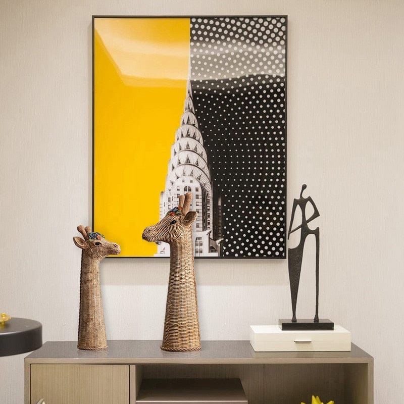 Giraffe Beeld - RattanCraft - Boho Decor - Uniek Accent