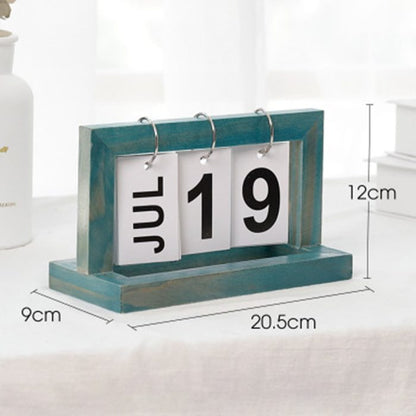 Bureau Kalender - DateFlip - Houten Design - Klassieke Stijl