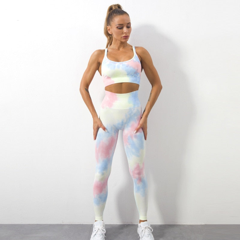 Sportoutfit - Flexura - Tie-Dye Ontwerp - Werkout Comfort