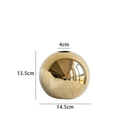 Vaas - LuxeDecor - Gouden Afwerking - Keramisch Design