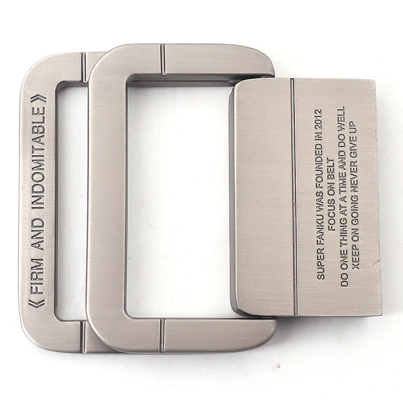 Canvas Riem - FlexiBelt - Dubbele Metalen Gesp - Gestreept Ontwerp