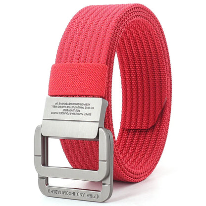 Canvas Riem - TrendBelt - Dubbele Metalen Gesp - Gestreept Design
