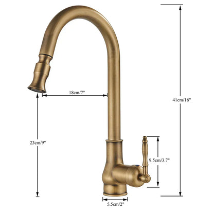 Keukenkraan - VintageTap - Antiek Messing - Elegante Design