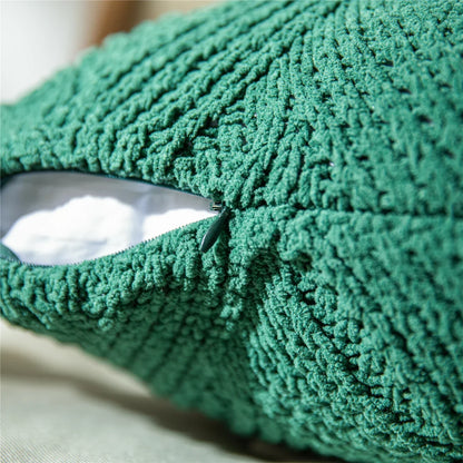 Kussenhoes - PlushSoft - Chenille Stof - Nordic Pompons